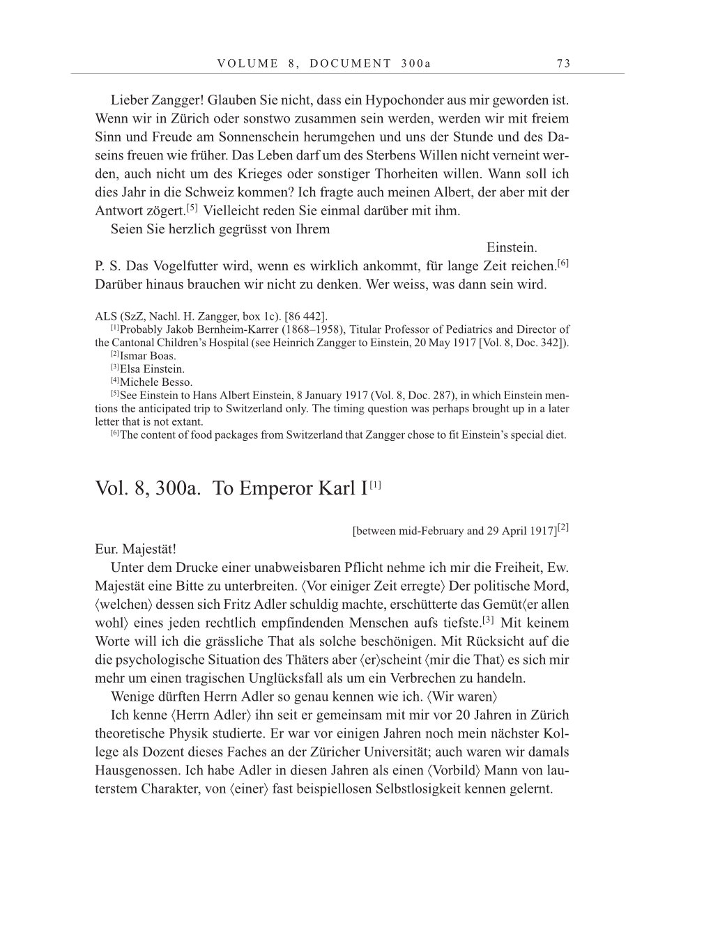 Volume 10: The Berlin Years: Correspondence May-December 1920 / Supplementary Correspondence 1909-1920 page 73