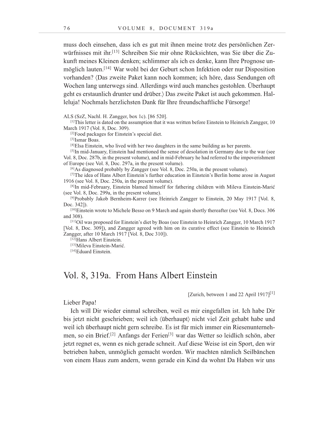 Volume 10: The Berlin Years: Correspondence May-December 1920 / Supplementary Correspondence 1909-1920 page 76