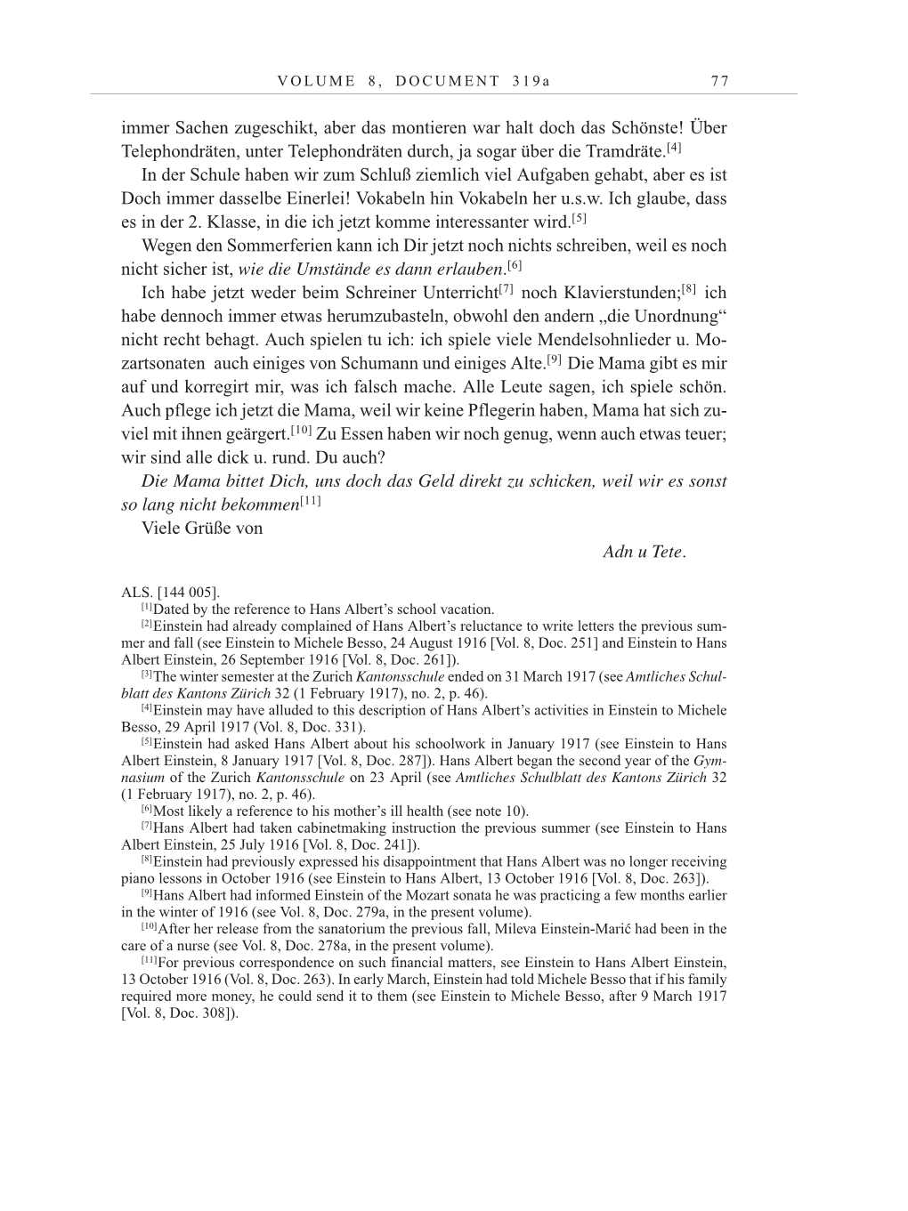Volume 10: The Berlin Years: Correspondence May-December 1920 / Supplementary Correspondence 1909-1920 page 77
