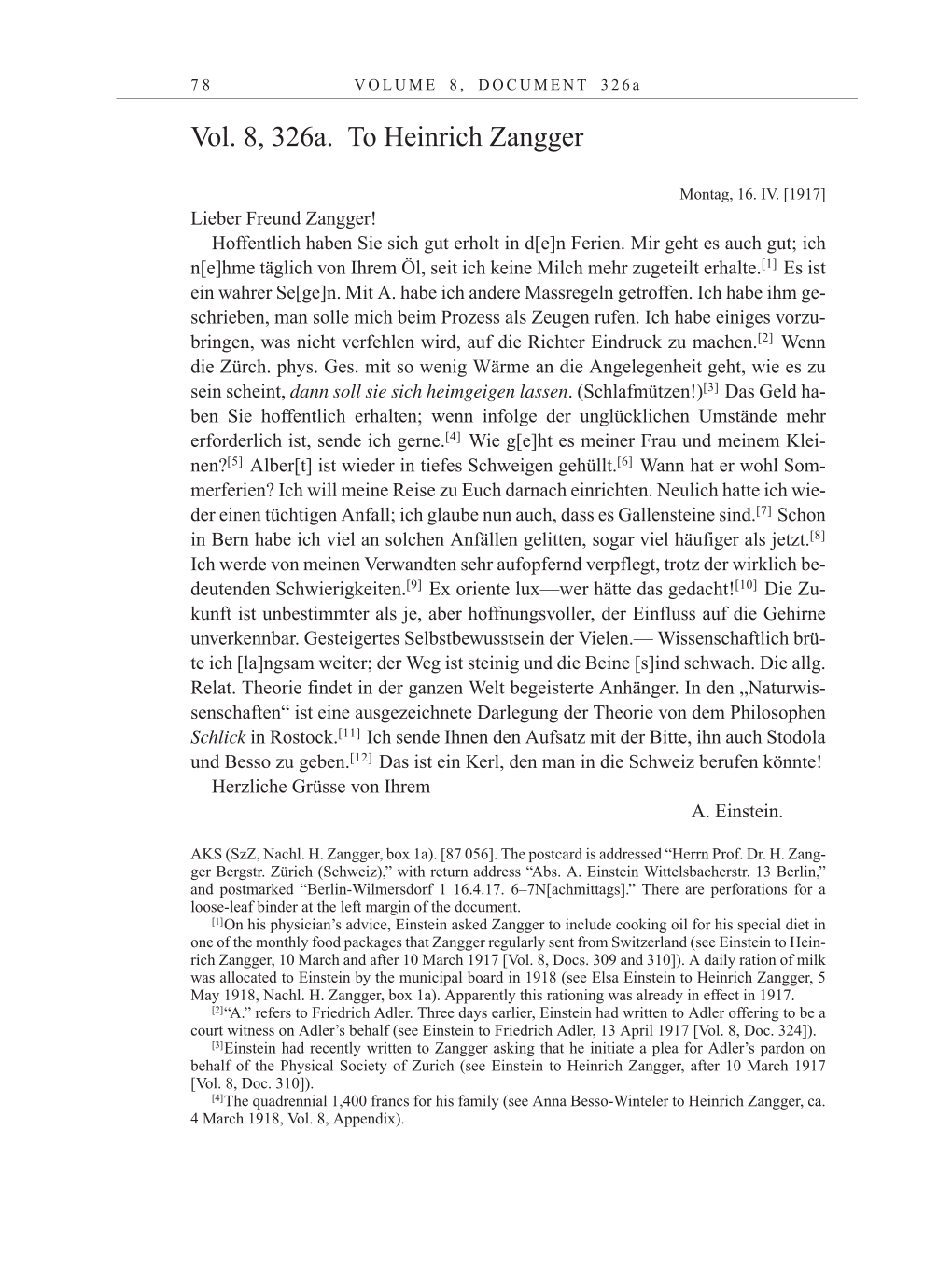 Volume 10: The Berlin Years: Correspondence May-December 1920 / Supplementary Correspondence 1909-1920 page 78