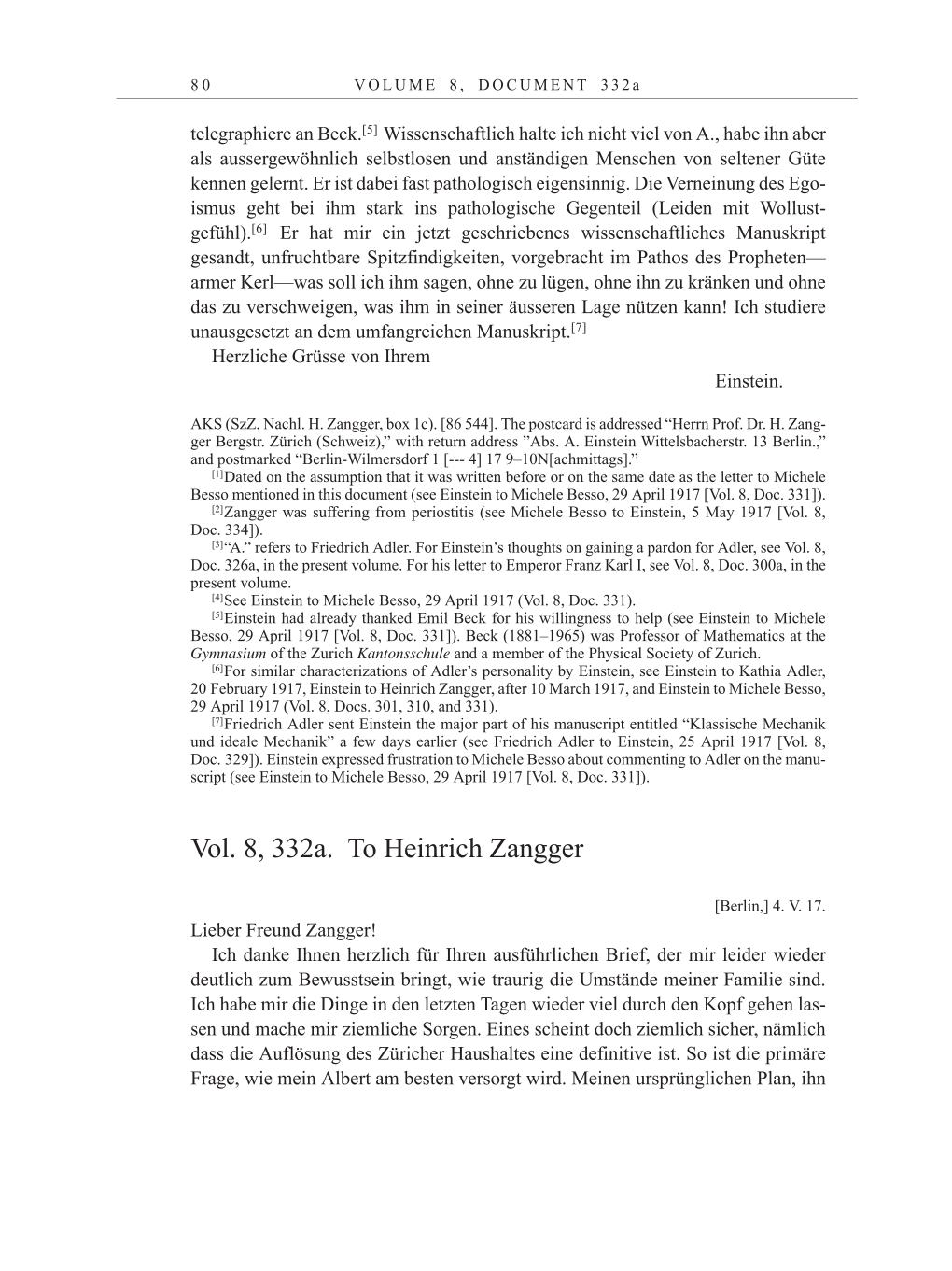 Volume 10: The Berlin Years: Correspondence May-December 1920 / Supplementary Correspondence 1909-1920 page 80