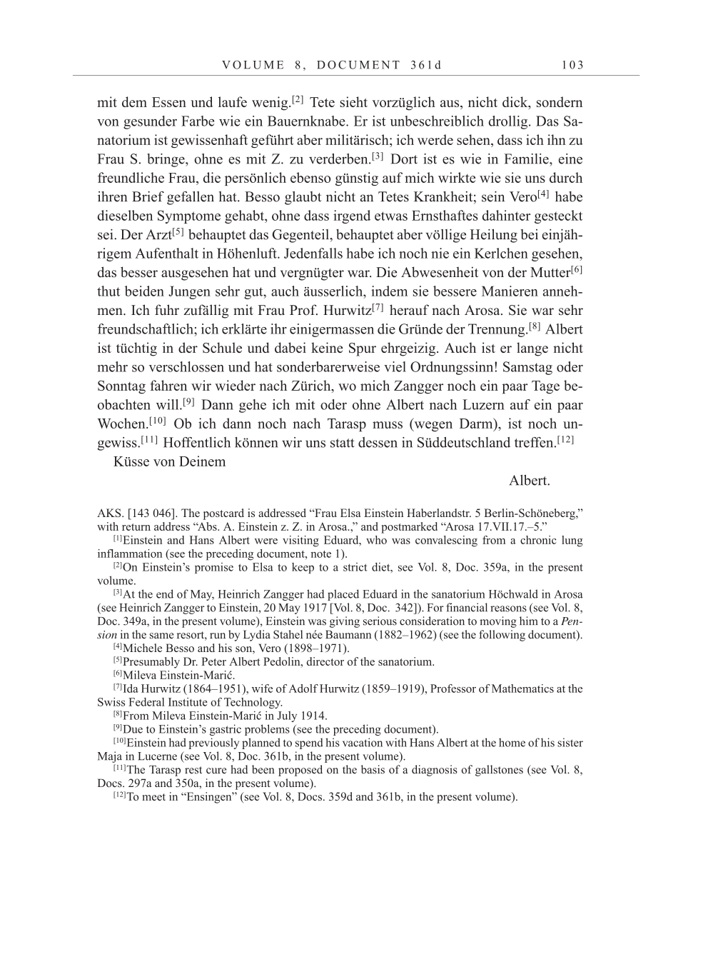 Volume 10: The Berlin Years: Correspondence May-December 1920 / Supplementary Correspondence 1909-1920 page 103