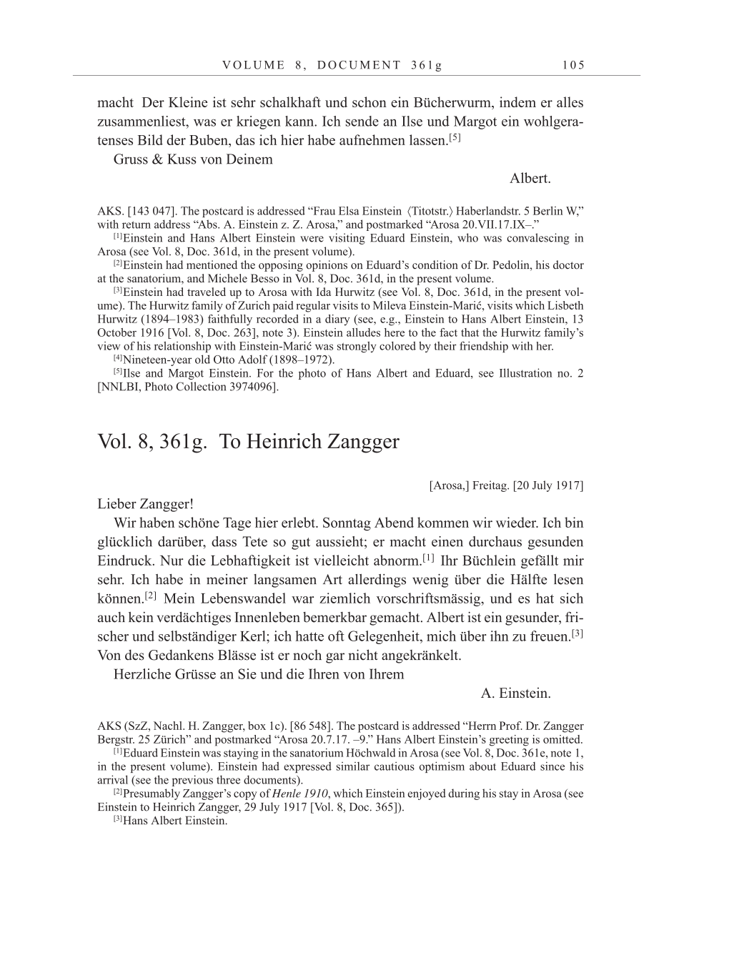 Volume 10: The Berlin Years: Correspondence May-December 1920 / Supplementary Correspondence 1909-1920 page 105
