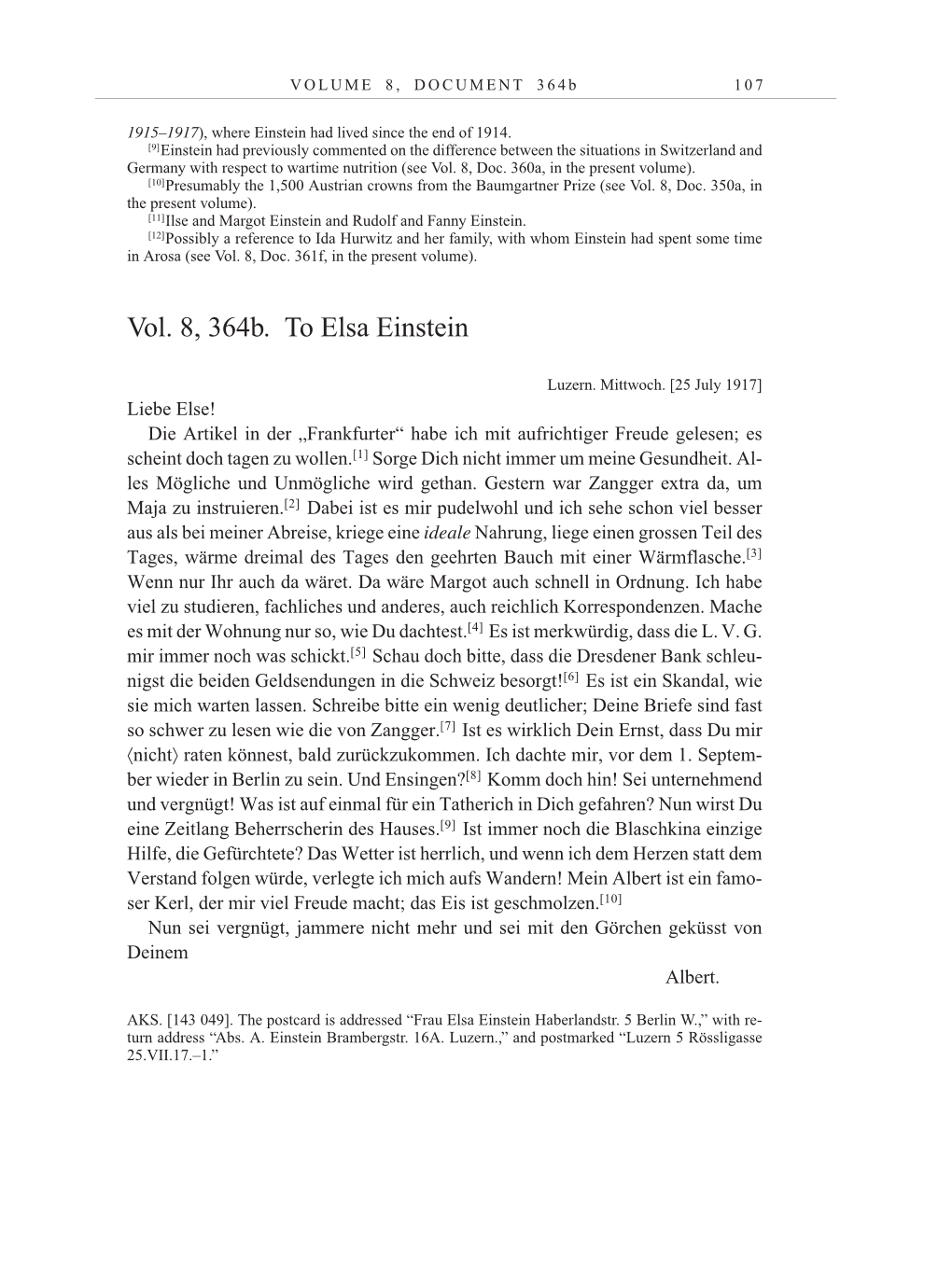 Volume 10: The Berlin Years: Correspondence May-December 1920 / Supplementary Correspondence 1909-1920 page 107