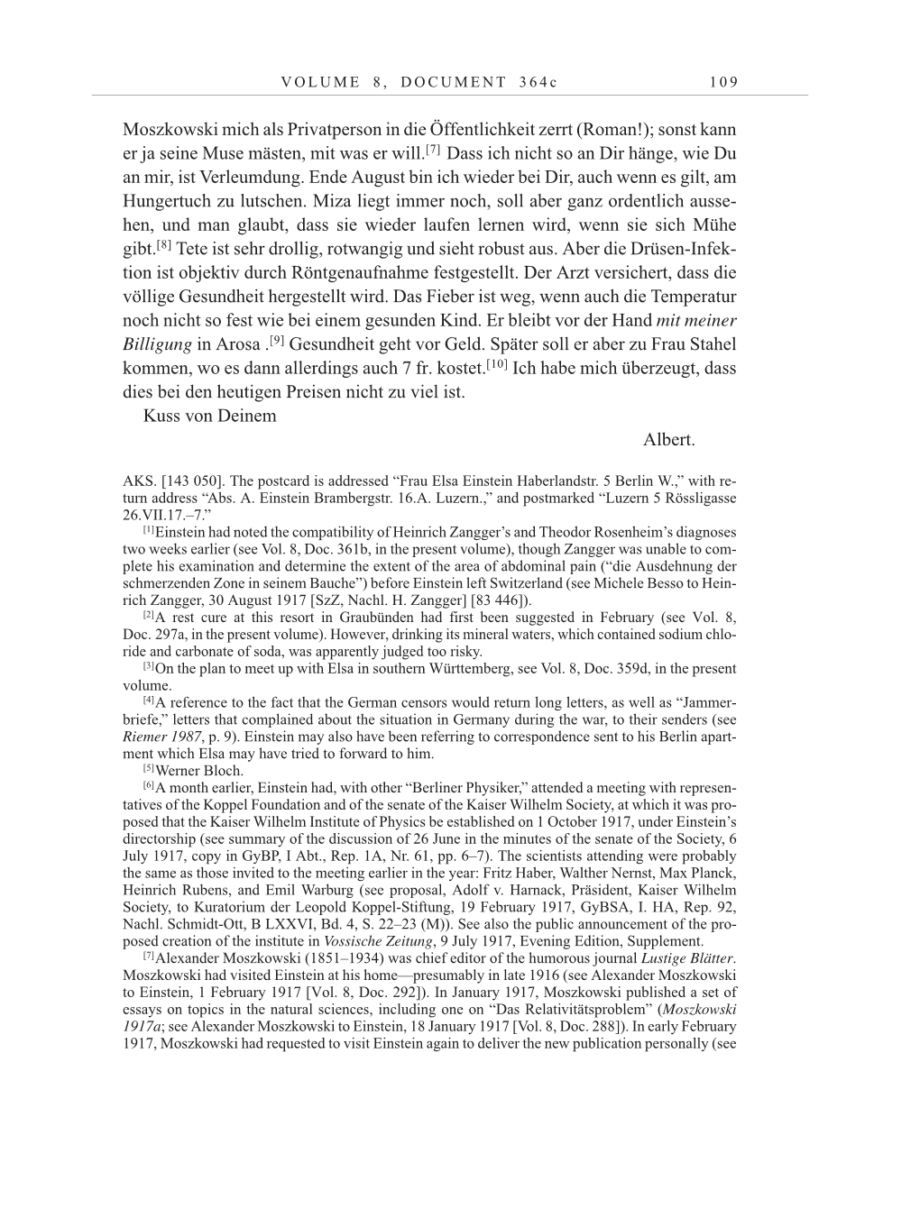 Volume 10: The Berlin Years: Correspondence May-December 1920 / Supplementary Correspondence 1909-1920 page 109