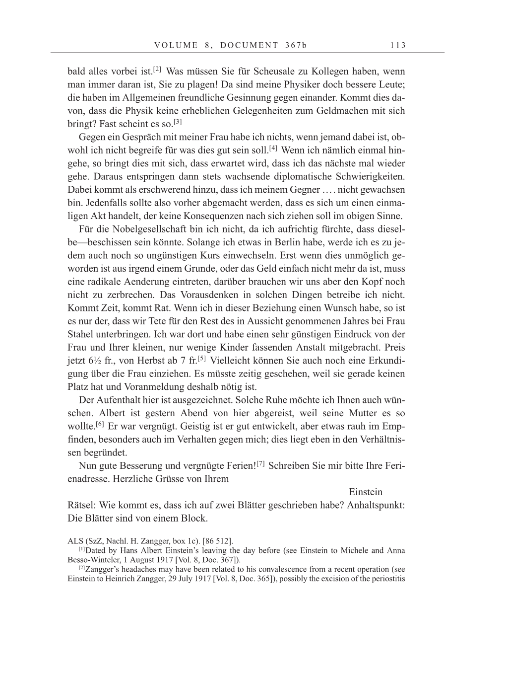 Volume 10: The Berlin Years: Correspondence May-December 1920 / Supplementary Correspondence 1909-1920 page 113