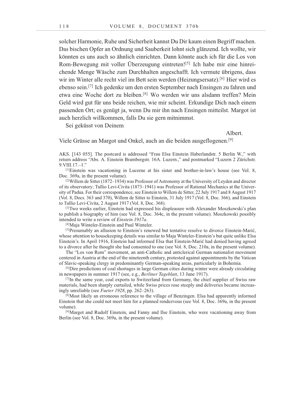 Volume 10: The Berlin Years: Correspondence May-December 1920 / Supplementary Correspondence 1909-1920 page 118