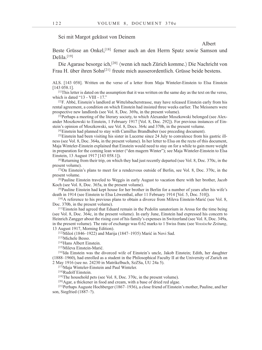 Volume 10: The Berlin Years: Correspondence May-December 1920 / Supplementary Correspondence 1909-1920 page 122