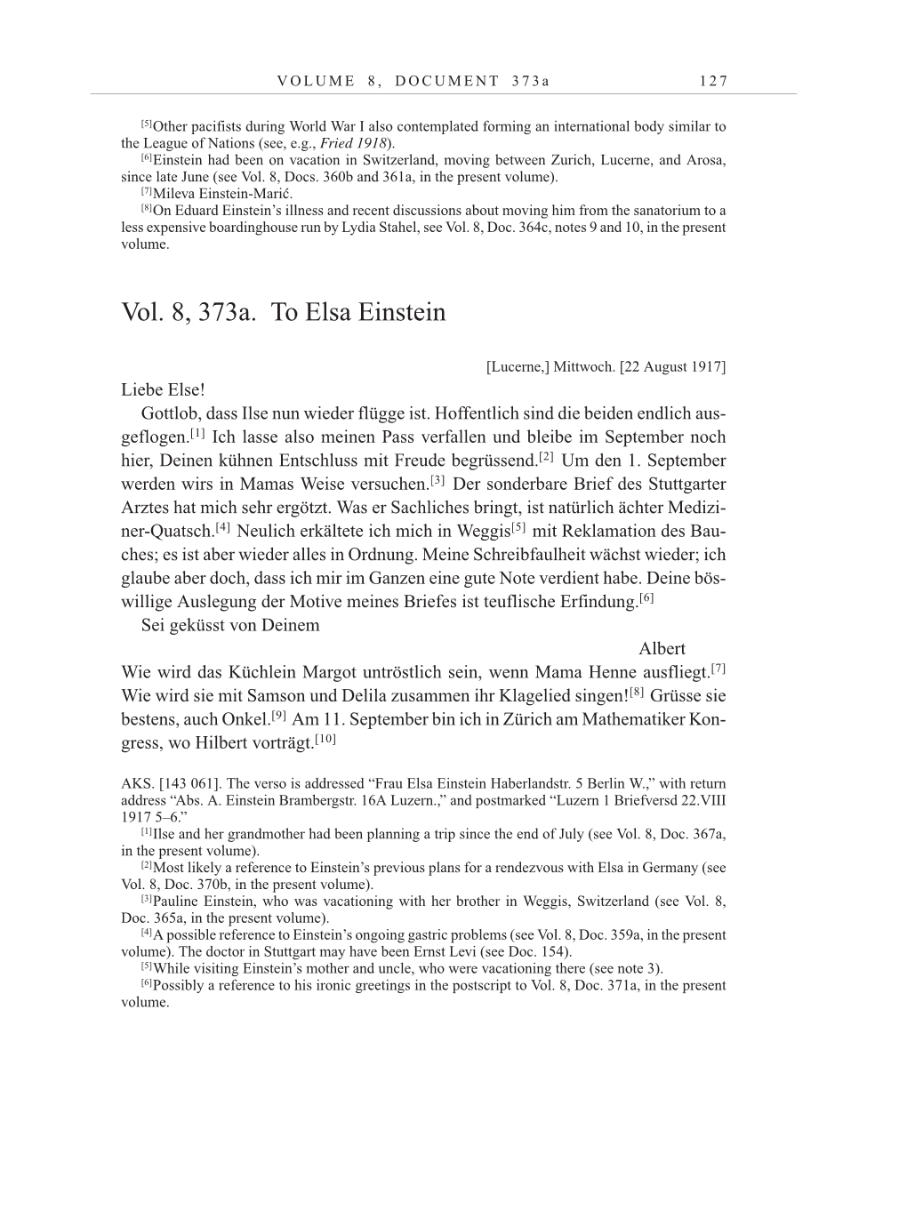 Volume 10: The Berlin Years: Correspondence May-December 1920 / Supplementary Correspondence 1909-1920 page 127