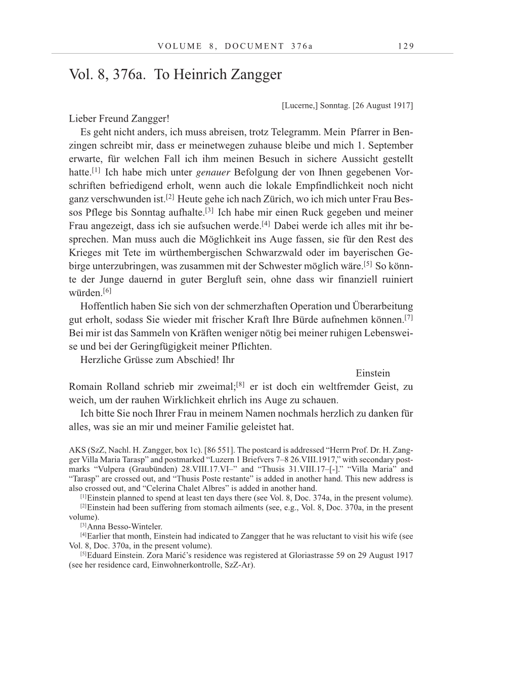 Volume 10: The Berlin Years: Correspondence May-December 1920 / Supplementary Correspondence 1909-1920 page 129