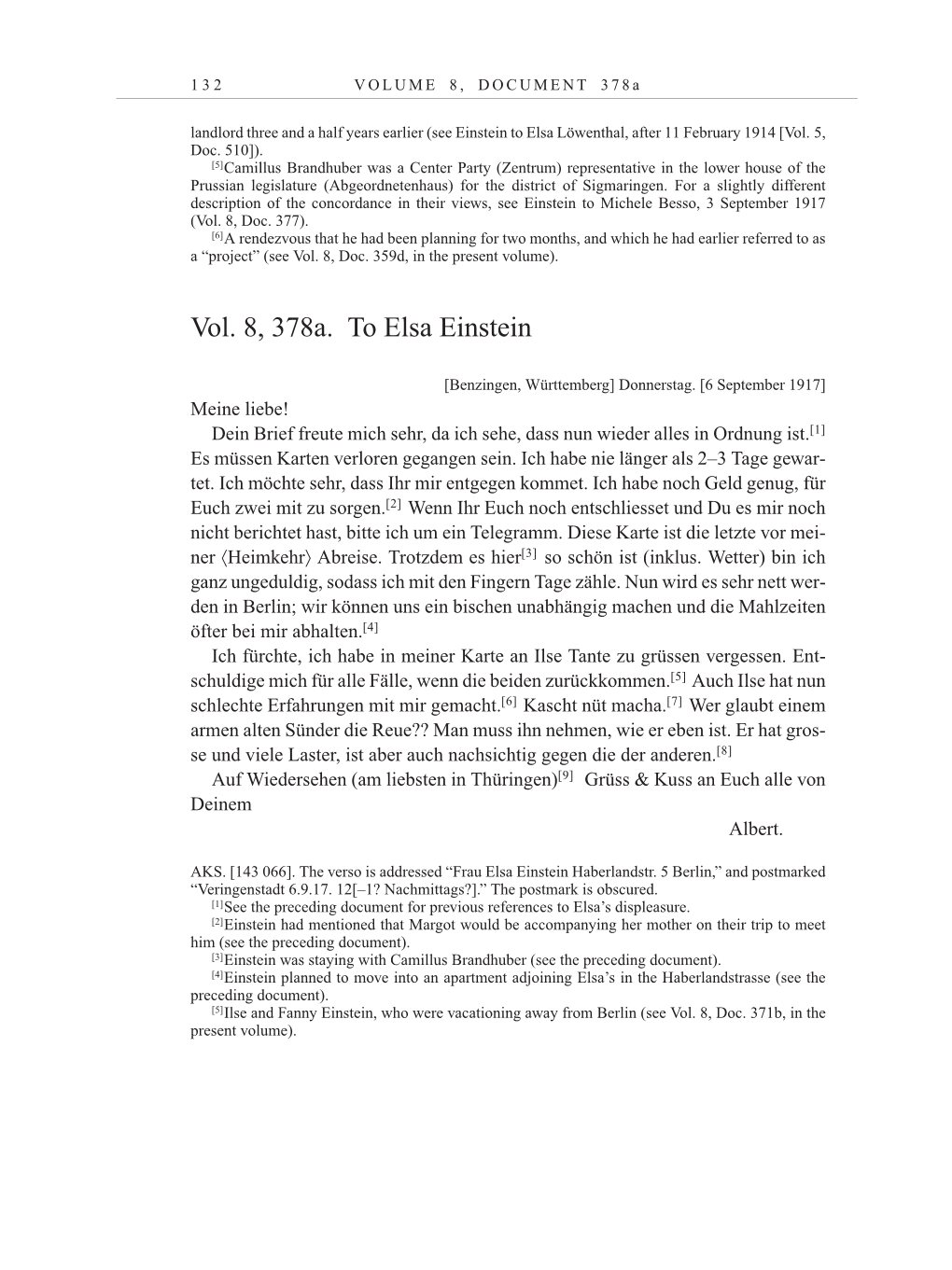 Volume 10: The Berlin Years: Correspondence May-December 1920 / Supplementary Correspondence 1909-1920 page 132