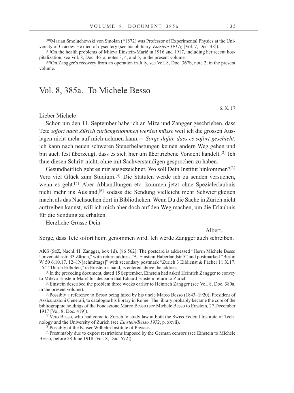 Volume 10: The Berlin Years: Correspondence May-December 1920 / Supplementary Correspondence 1909-1920 page 135