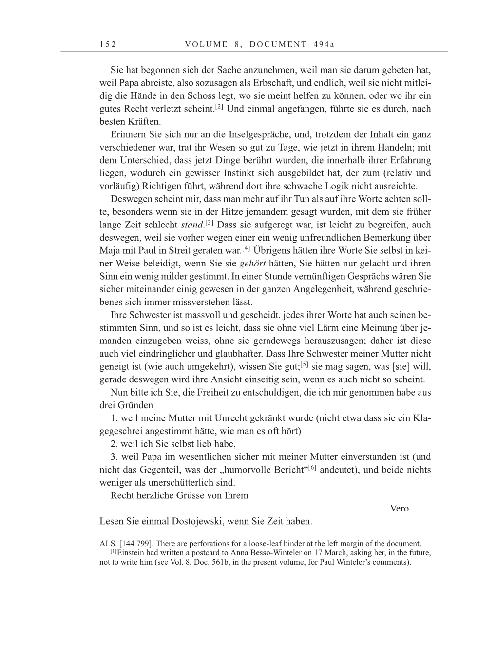 Volume 10: The Berlin Years: Correspondence May-December 1920 / Supplementary Correspondence 1909-1920 page 152