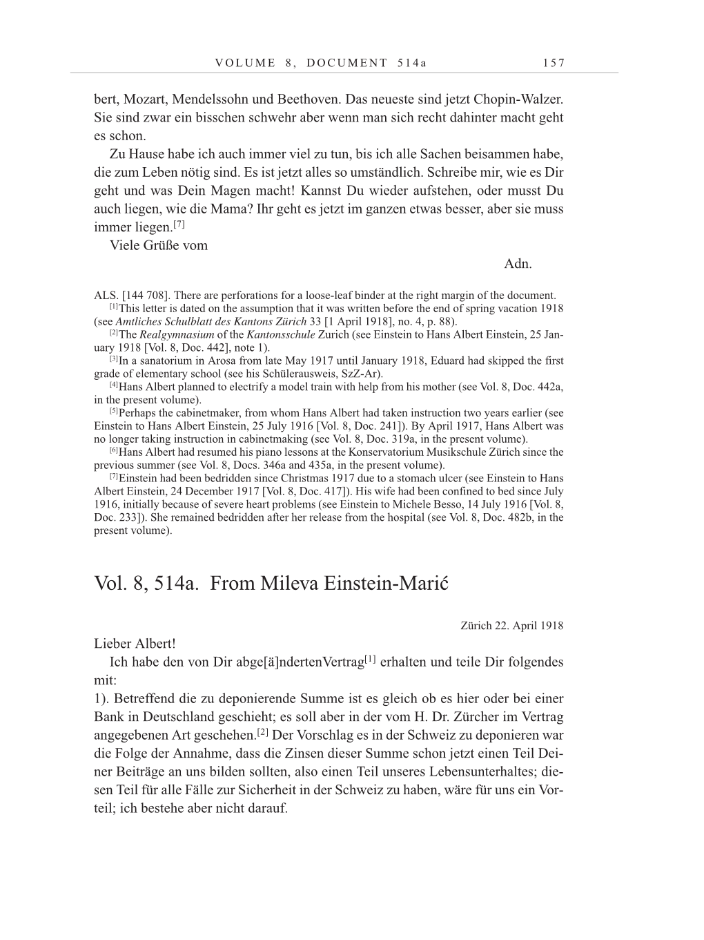 Volume 10: The Berlin Years: Correspondence May-December 1920 / Supplementary Correspondence 1909-1920 page 157