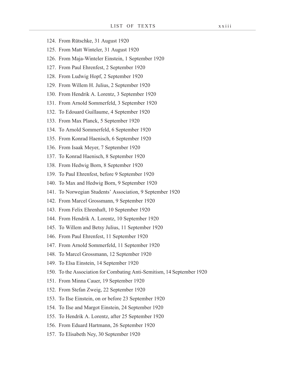 Volume 10: The Berlin Years: Correspondence May-December 1920 / Supplementary Correspondence 1909-1920 page xxiii