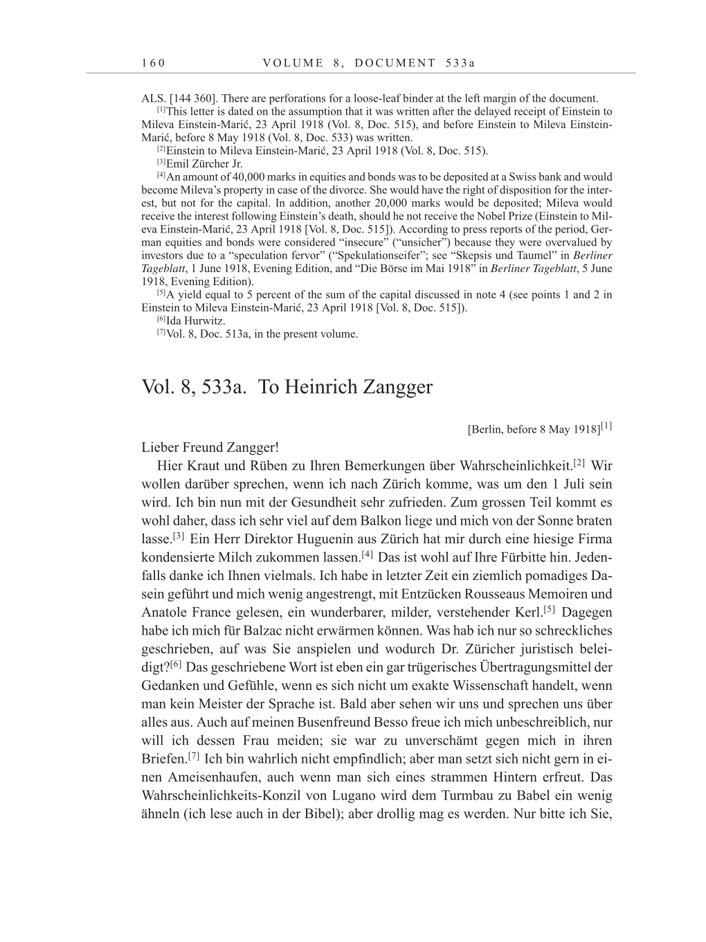Volume 10: The Berlin Years: Correspondence May-December 1920 / Supplementary Correspondence 1909-1920 page 160
