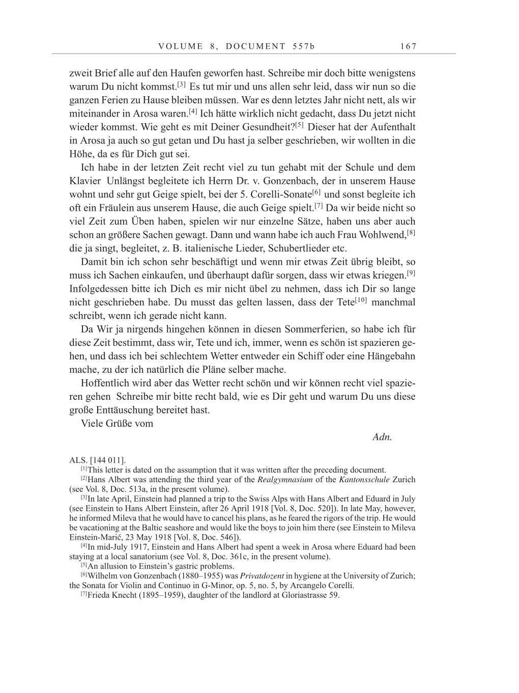 Volume 10: The Berlin Years: Correspondence May-December 1920 / Supplementary Correspondence 1909-1920 page 167
