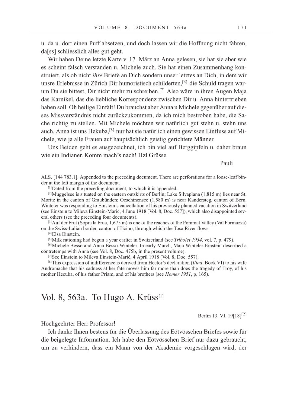 Volume 10: The Berlin Years: Correspondence May-December 1920 / Supplementary Correspondence 1909-1920 page 171