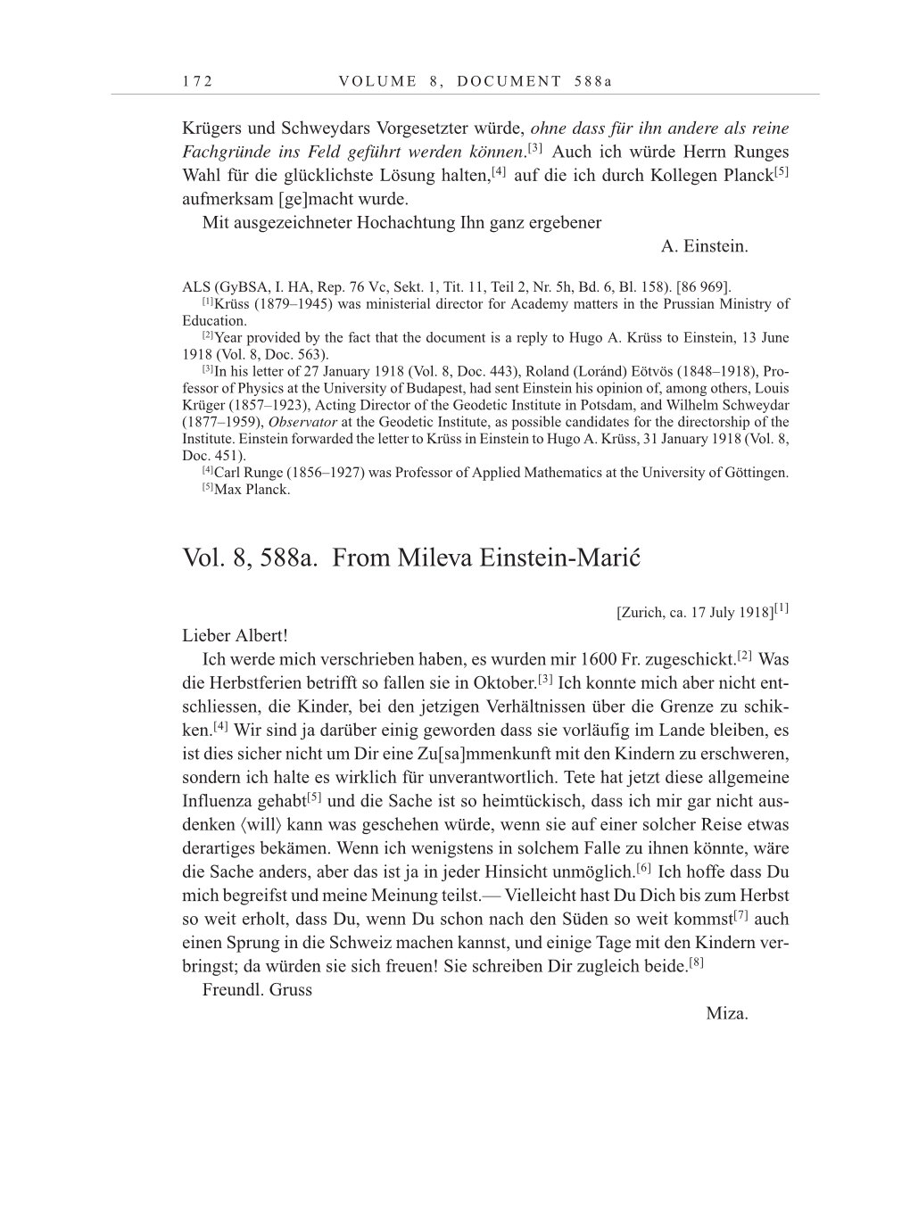 Volume 10: The Berlin Years: Correspondence May-December 1920 / Supplementary Correspondence 1909-1920 page 172