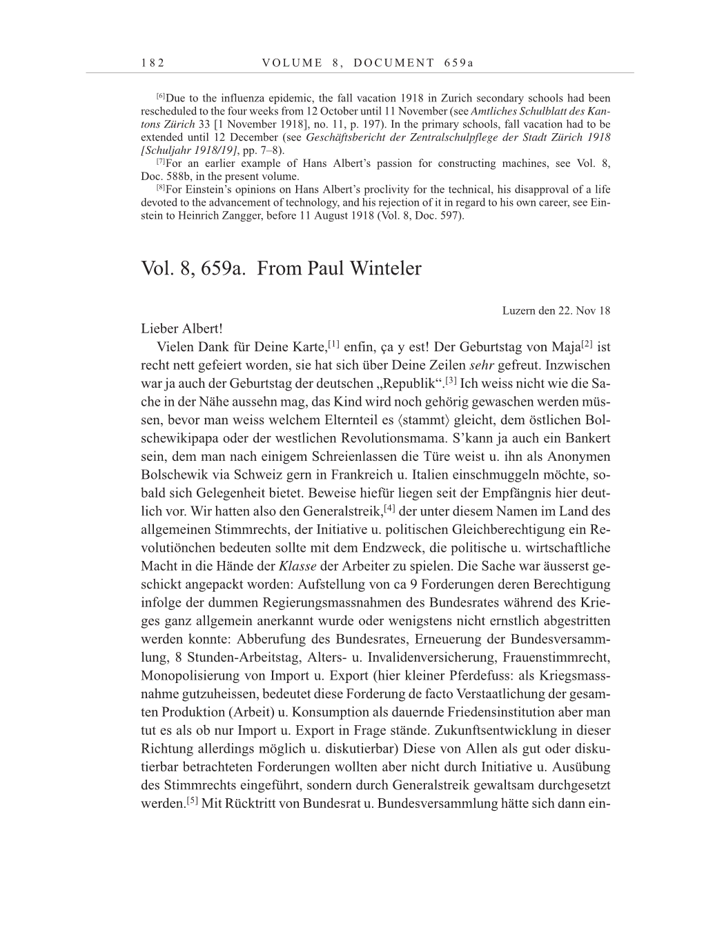 Volume 10: The Berlin Years: Correspondence May-December 1920 / Supplementary Correspondence 1909-1920 page 182