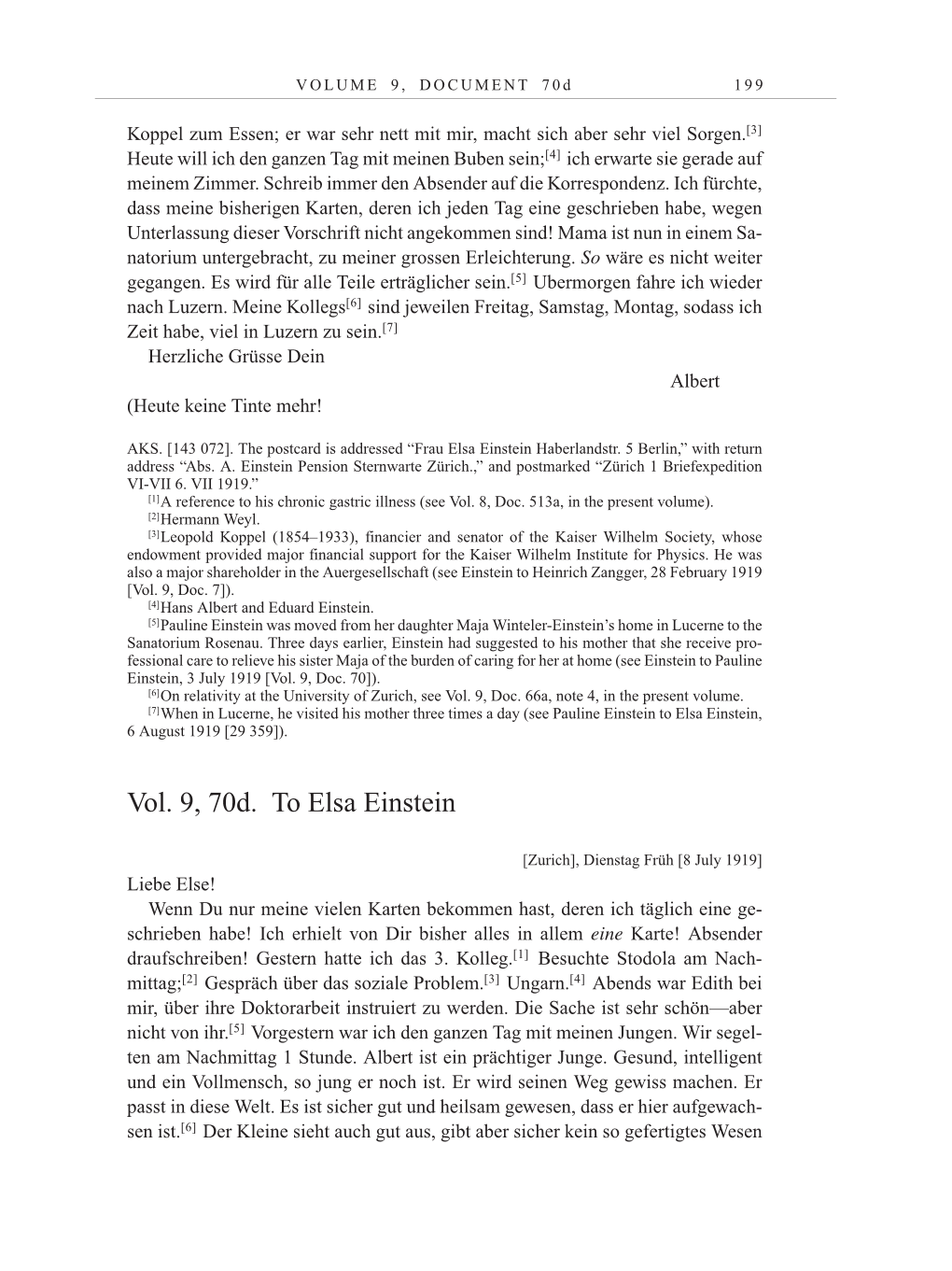 Volume 10: The Berlin Years: Correspondence May-December 1920 / Supplementary Correspondence 1909-1920 page 199