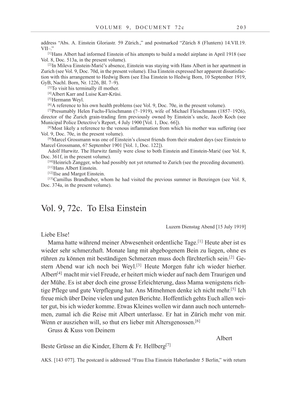 Volume 10: The Berlin Years: Correspondence May-December 1920 / Supplementary Correspondence 1909-1920 page 203