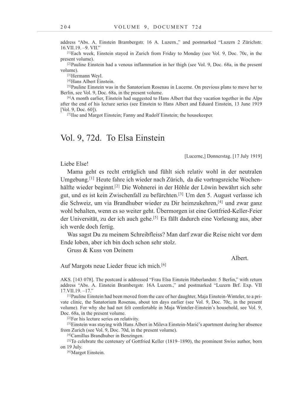 Volume 10: The Berlin Years: Correspondence May-December 1920 / Supplementary Correspondence 1909-1920 page 204