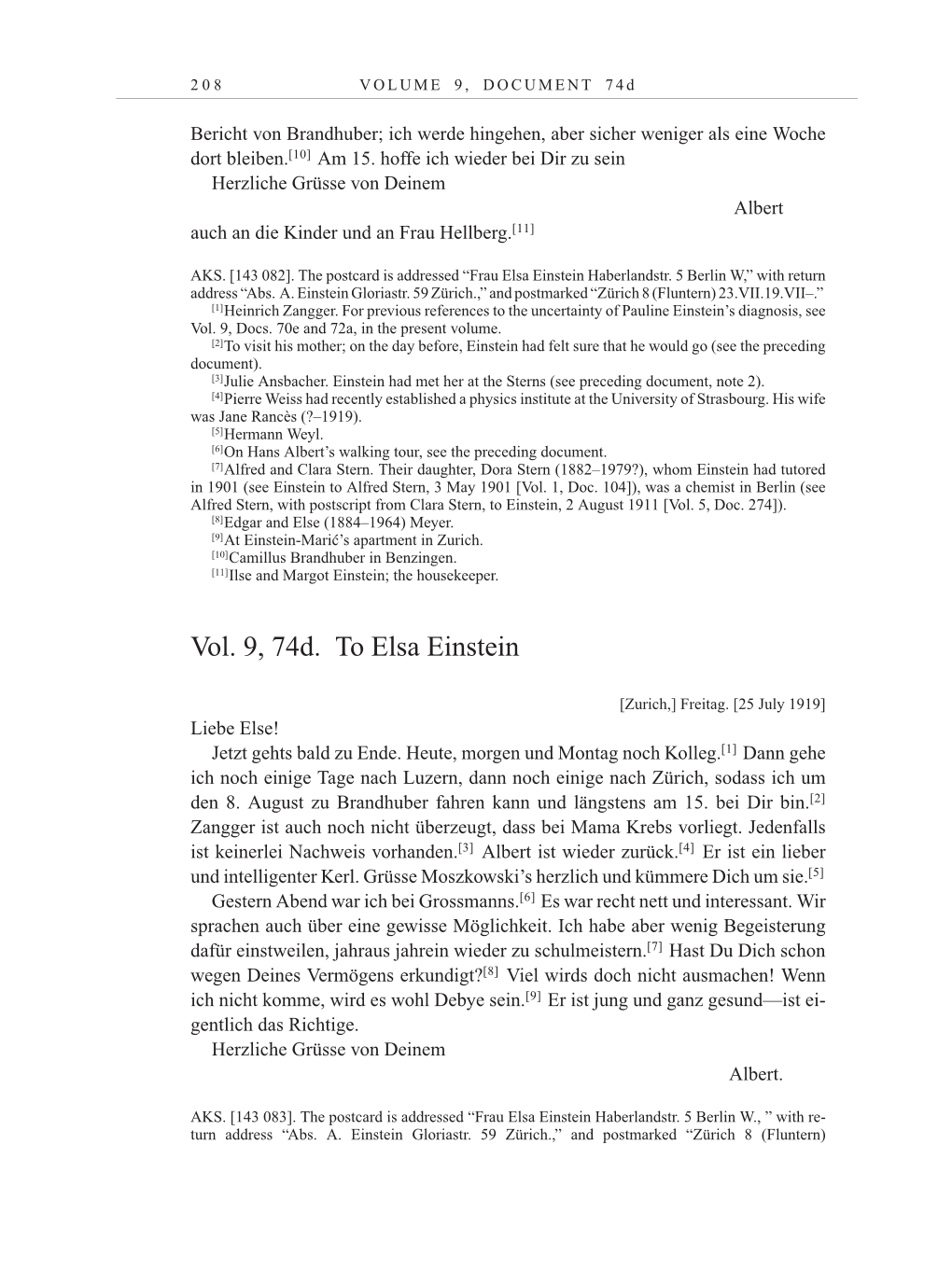 Volume 10: The Berlin Years: Correspondence May-December 1920 / Supplementary Correspondence 1909-1920 page 208