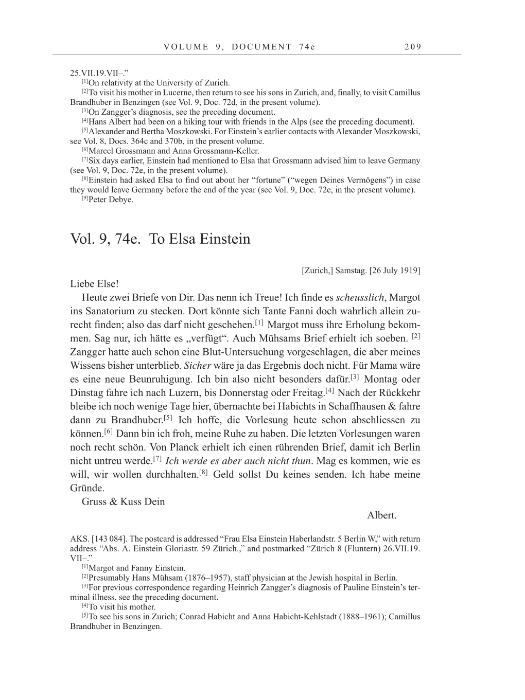 Volume 10: The Berlin Years: Correspondence May-December 1920 / Supplementary Correspondence 1909-1920 page 209