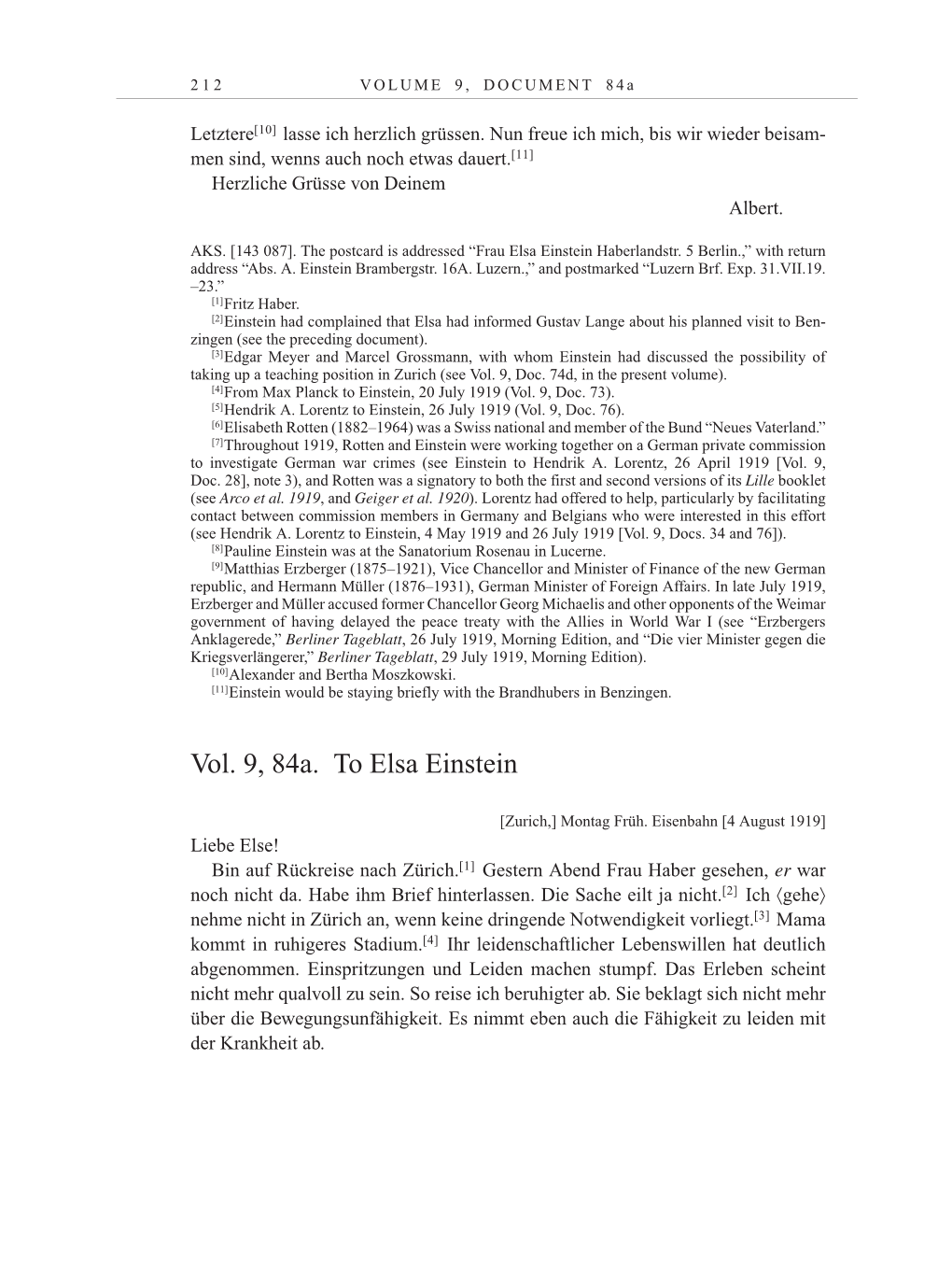 Volume 10: The Berlin Years: Correspondence May-December 1920 / Supplementary Correspondence 1909-1920 page 212