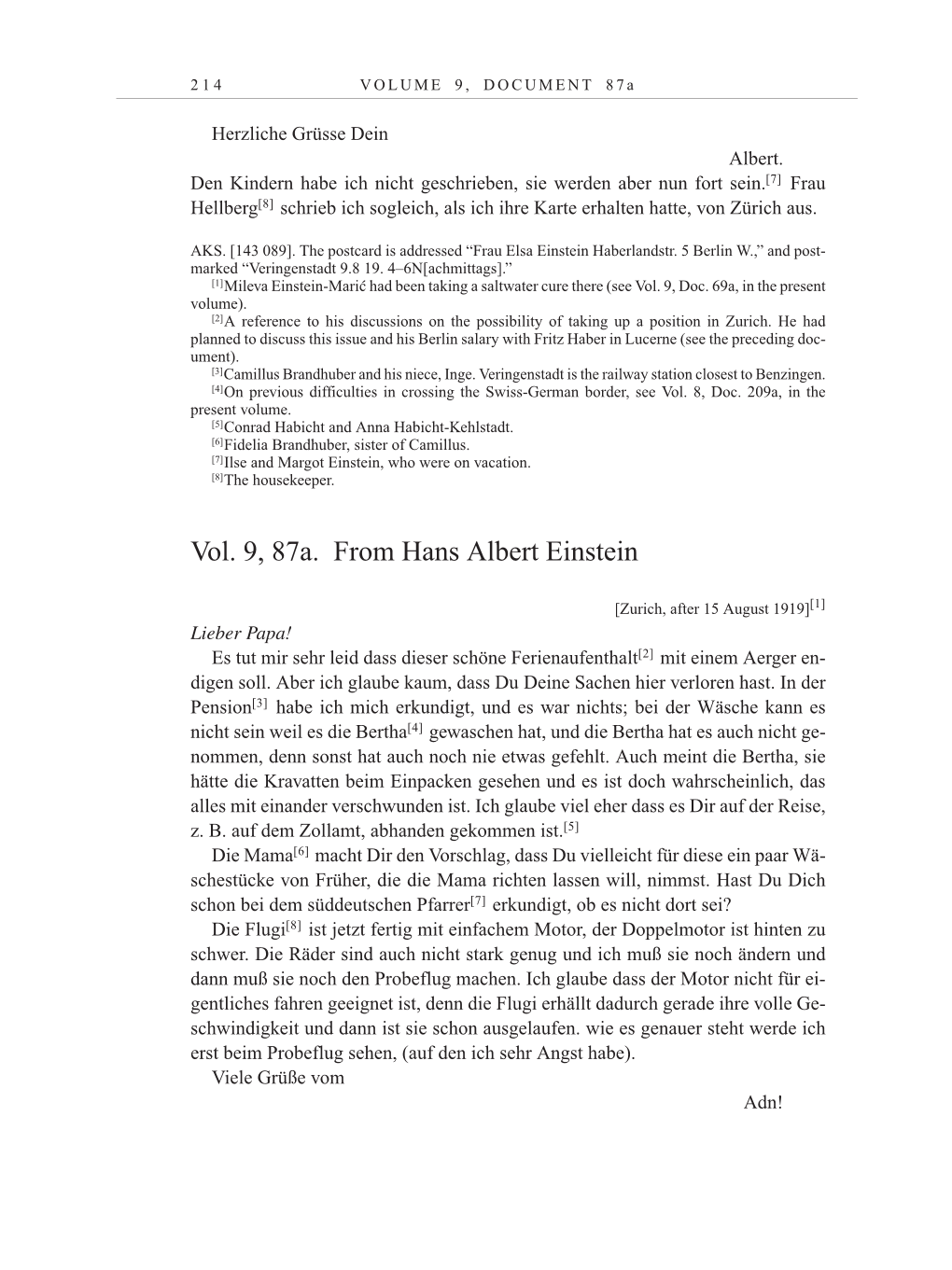 Volume 10: The Berlin Years: Correspondence May-December 1920 / Supplementary Correspondence 1909-1920 page 214