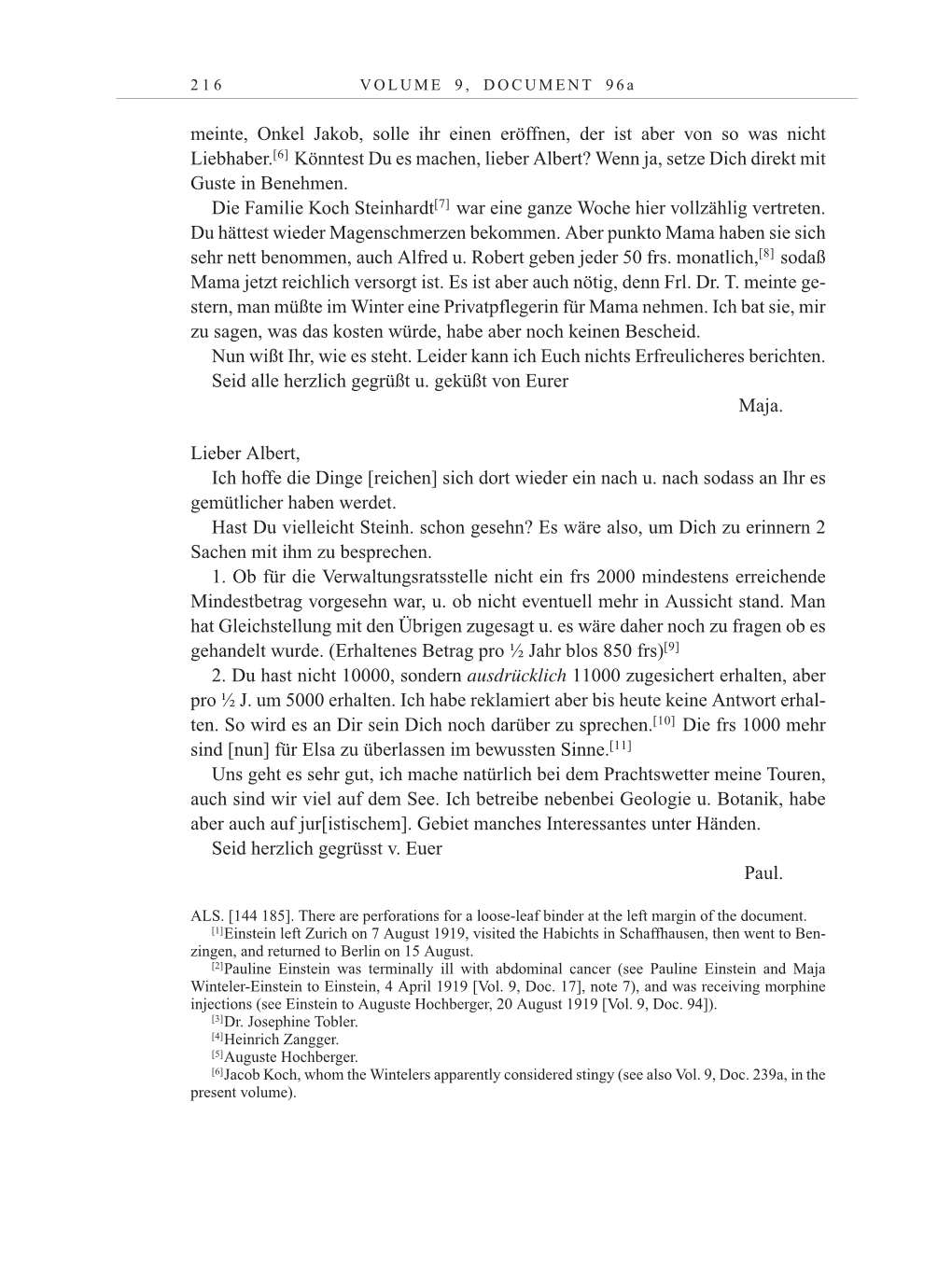 Volume 10: The Berlin Years: Correspondence May-December 1920 / Supplementary Correspondence 1909-1920 page 216