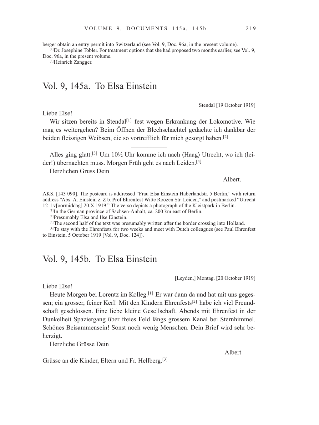 Volume 10: The Berlin Years: Correspondence May-December 1920 / Supplementary Correspondence 1909-1920 page 219
