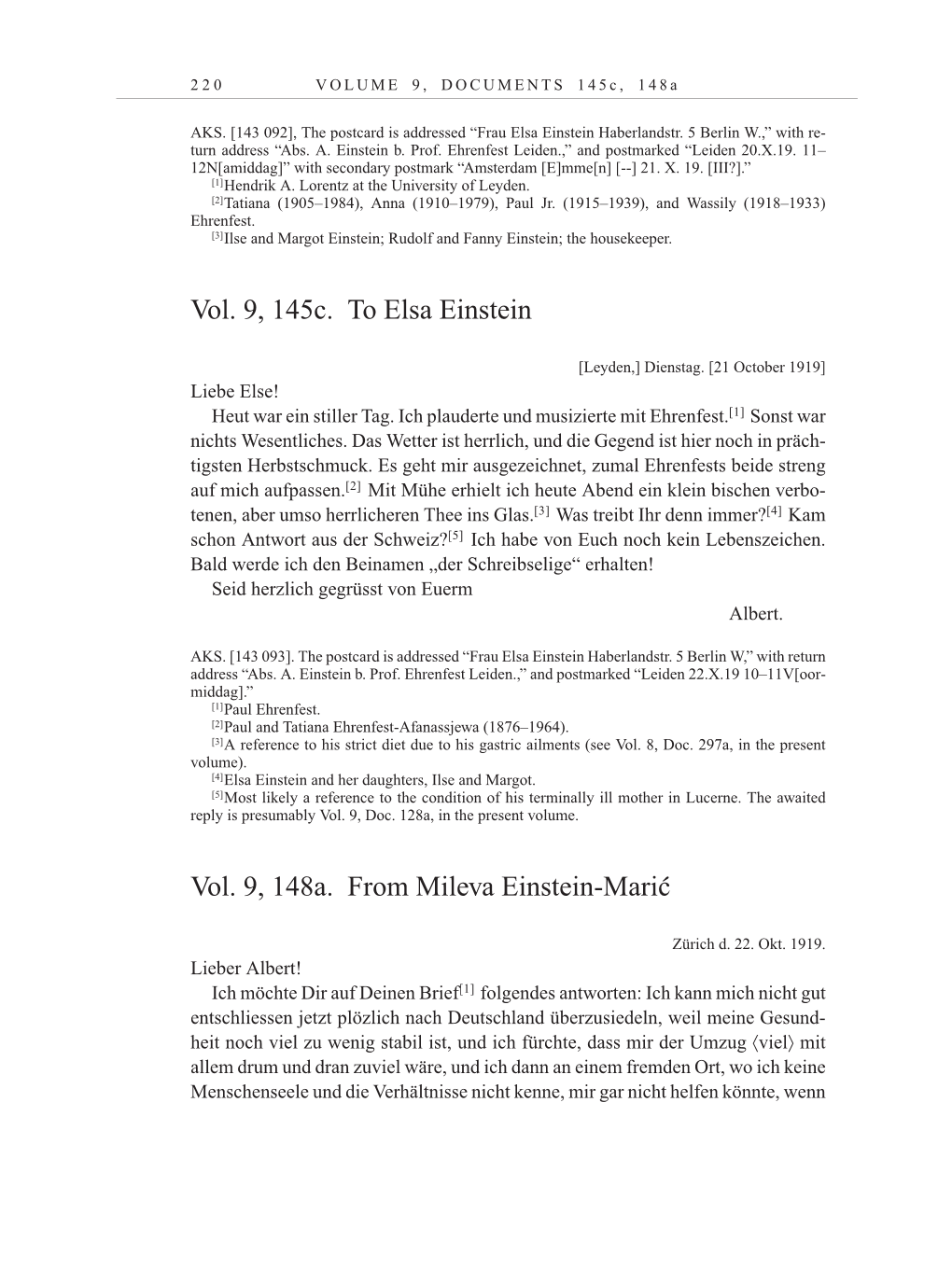 Volume 10: The Berlin Years: Correspondence May-December 1920 / Supplementary Correspondence 1909-1920 page 220