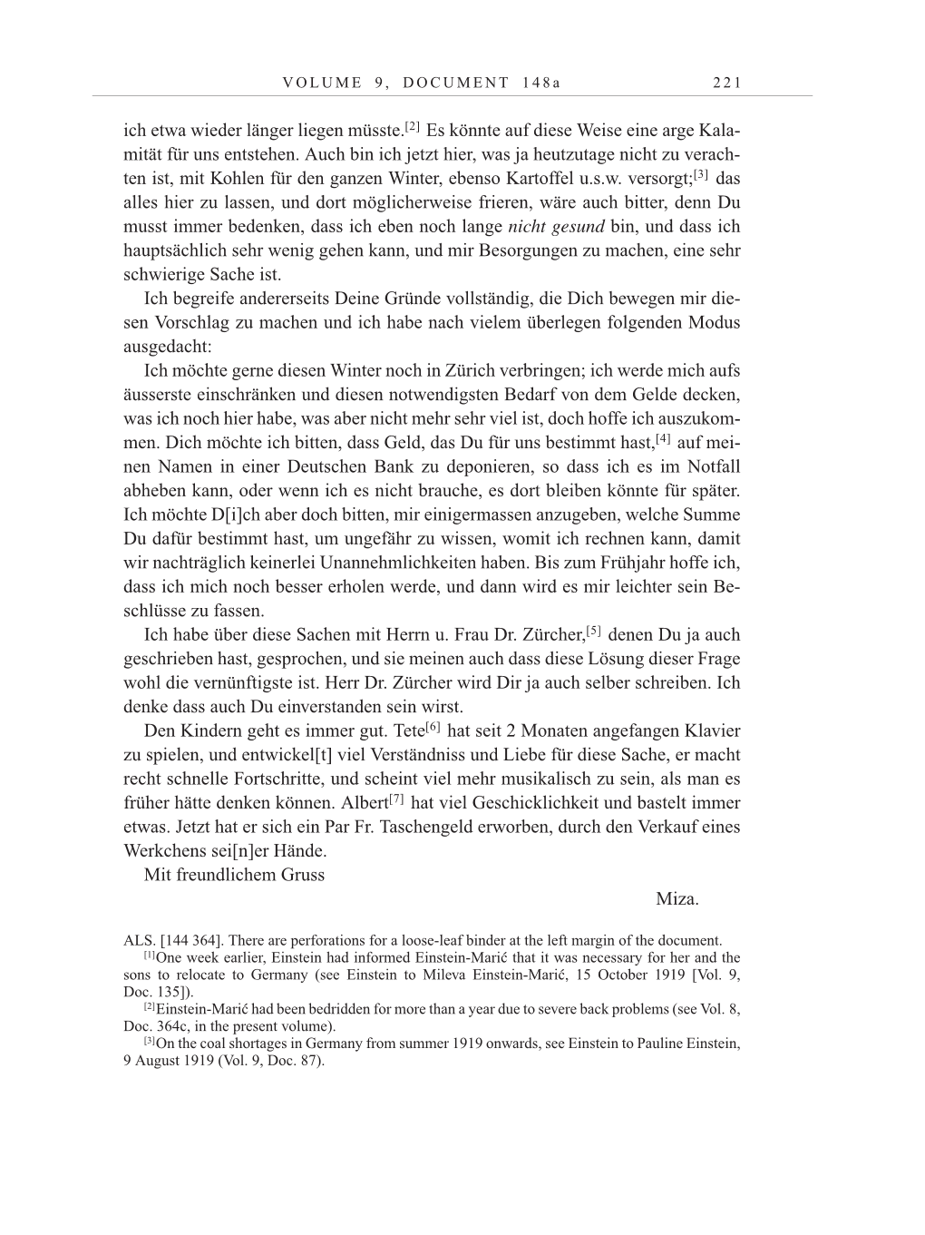 Volume 10: The Berlin Years: Correspondence May-December 1920 / Supplementary Correspondence 1909-1920 page 221