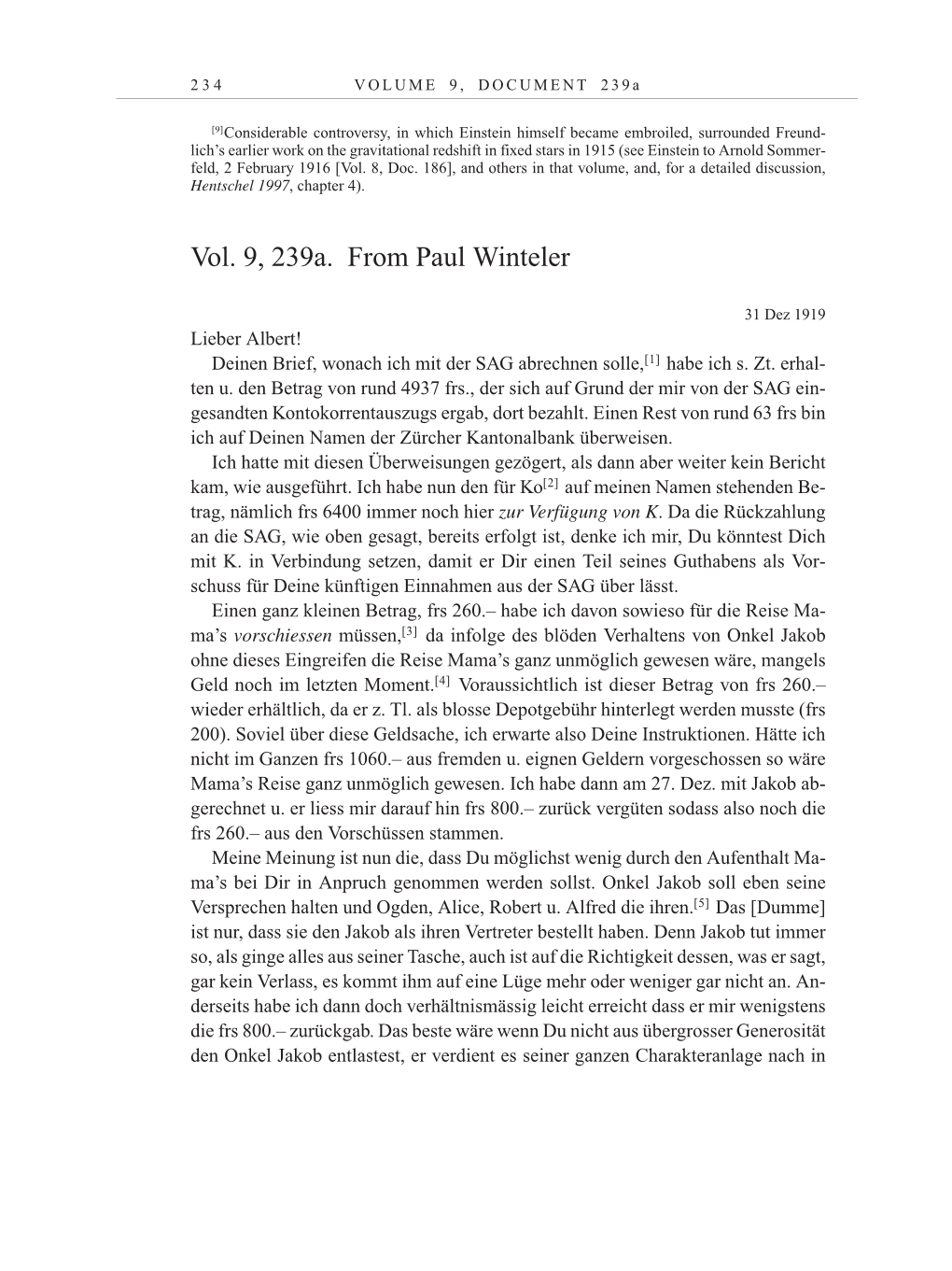 Volume 10: The Berlin Years: Correspondence May-December 1920 / Supplementary Correspondence 1909-1920 page 234