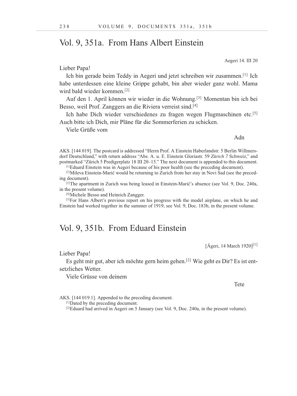 Volume 10: The Berlin Years: Correspondence May-December 1920 / Supplementary Correspondence 1909-1920 page 238