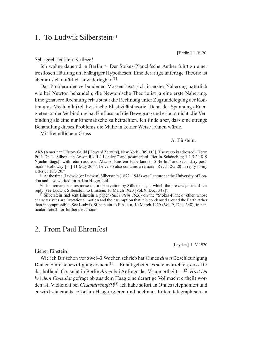 Volume 10: The Berlin Years: Correspondence May-December 1920 / Supplementary Correspondence 1909-1920 page 241