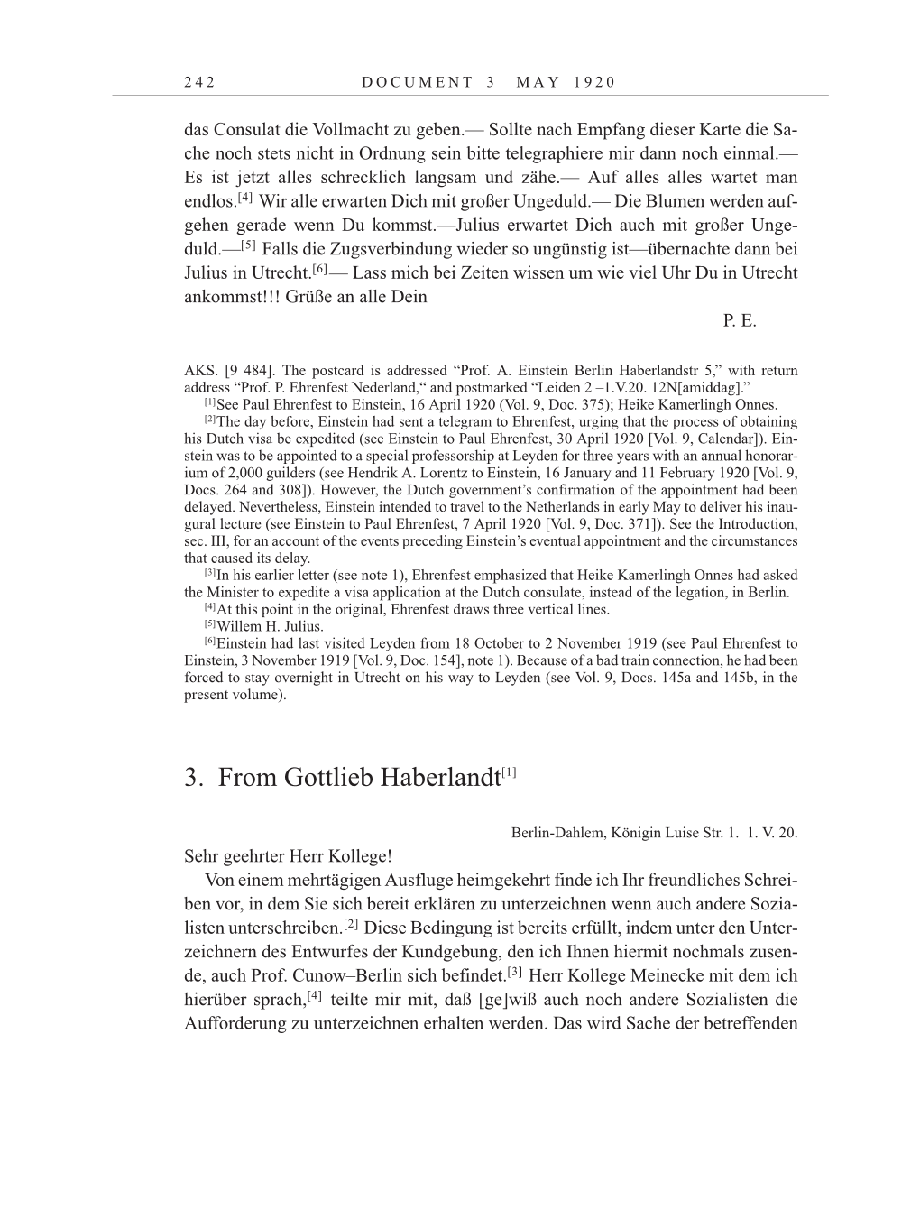 Volume 10: The Berlin Years: Correspondence May-December 1920 / Supplementary Correspondence 1909-1920 page 242