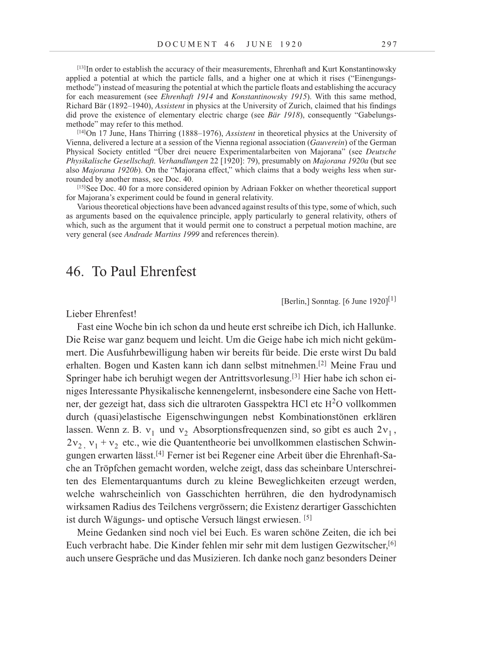Volume 10: The Berlin Years: Correspondence May-December 1920 / Supplementary Correspondence 1909-1920 page 297