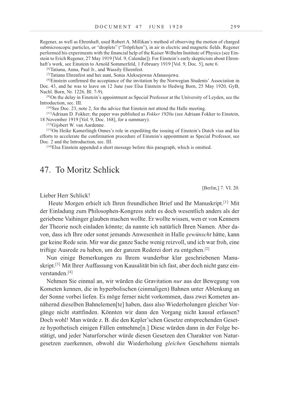 Volume 10: The Berlin Years: Correspondence May-December 1920 / Supplementary Correspondence 1909-1920 page 299