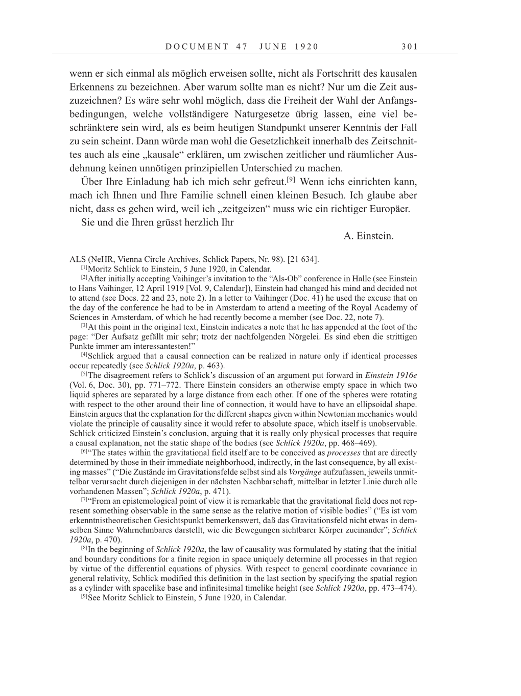 Volume 10: The Berlin Years: Correspondence May-December 1920 / Supplementary Correspondence 1909-1920 page 301