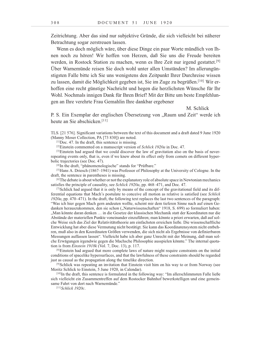 Volume 10: The Berlin Years: Correspondence May-December 1920 / Supplementary Correspondence 1909-1920 page 308