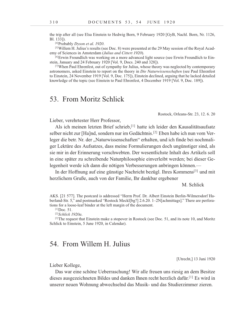 Volume 10: The Berlin Years: Correspondence May-December 1920 / Supplementary Correspondence 1909-1920 page 310