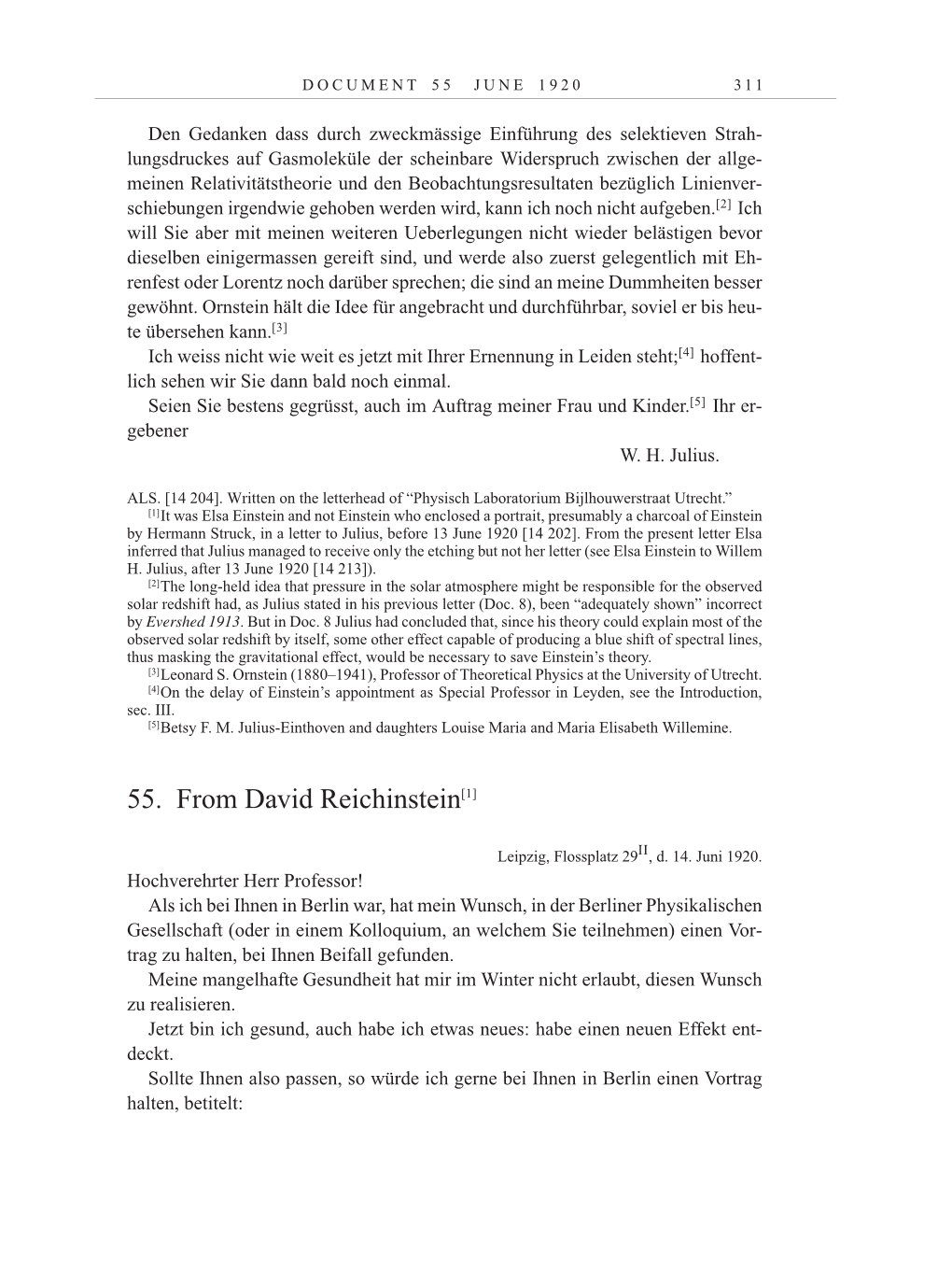 Volume 10: The Berlin Years: Correspondence May-December 1920 / Supplementary Correspondence 1909-1920 page 311