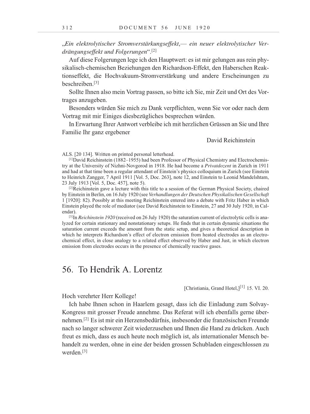 Volume 10: The Berlin Years: Correspondence May-December 1920 / Supplementary Correspondence 1909-1920 page 312