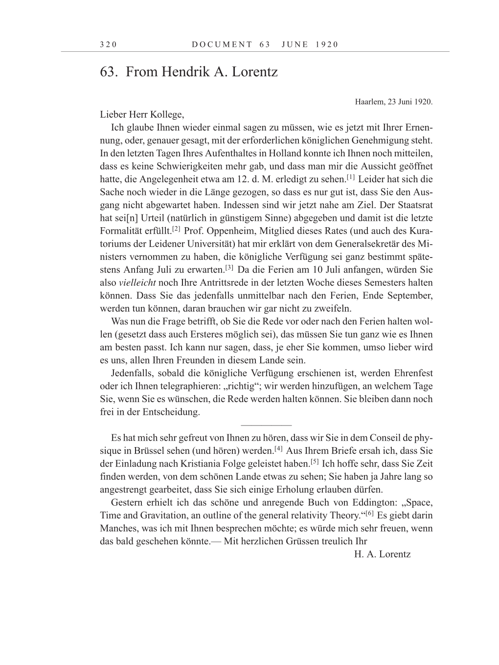 Volume 10: The Berlin Years: Correspondence May-December 1920 / Supplementary Correspondence 1909-1920 page 320
