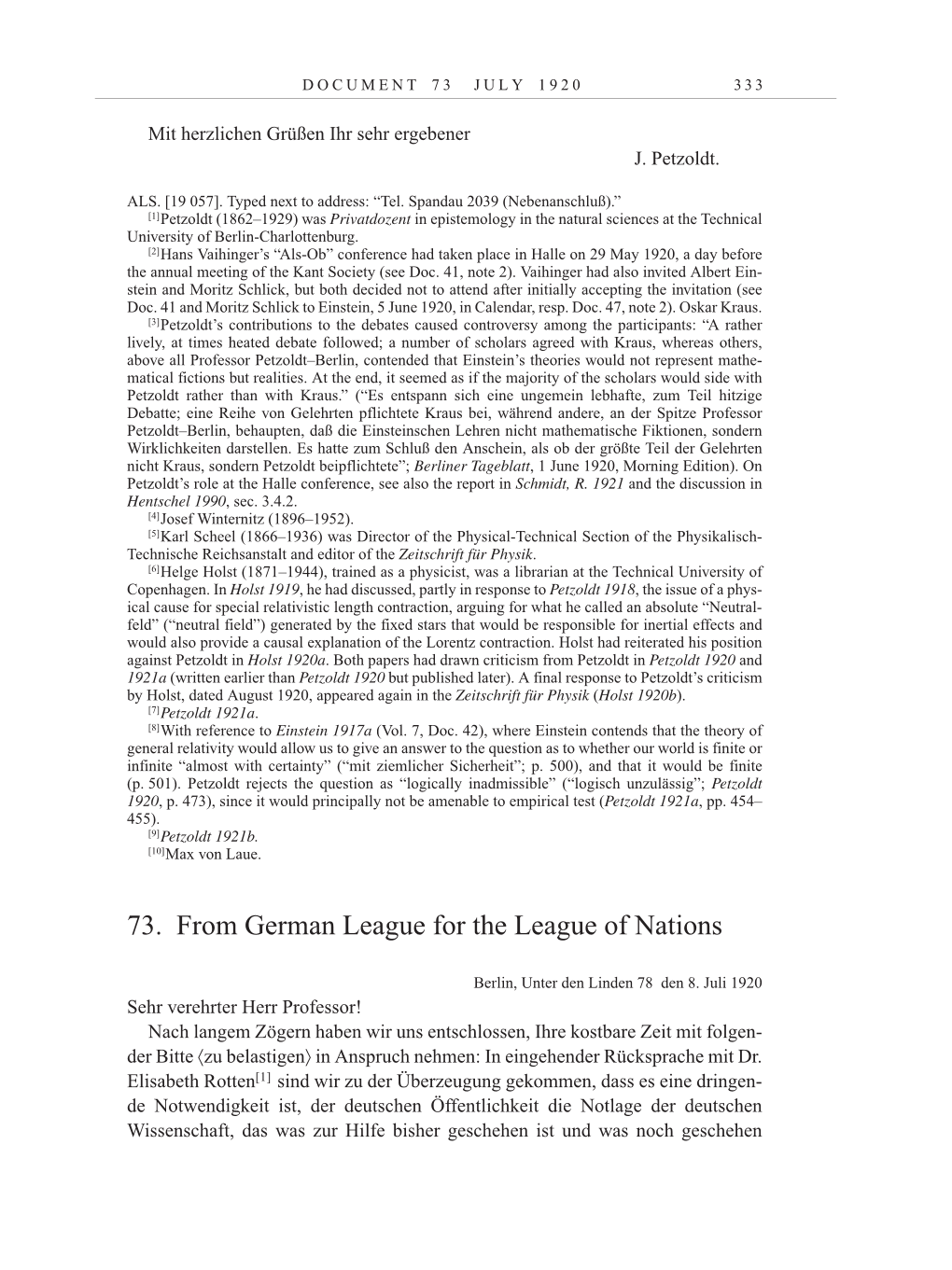 Volume 10: The Berlin Years: Correspondence May-December 1920 / Supplementary Correspondence 1909-1920 page 333
