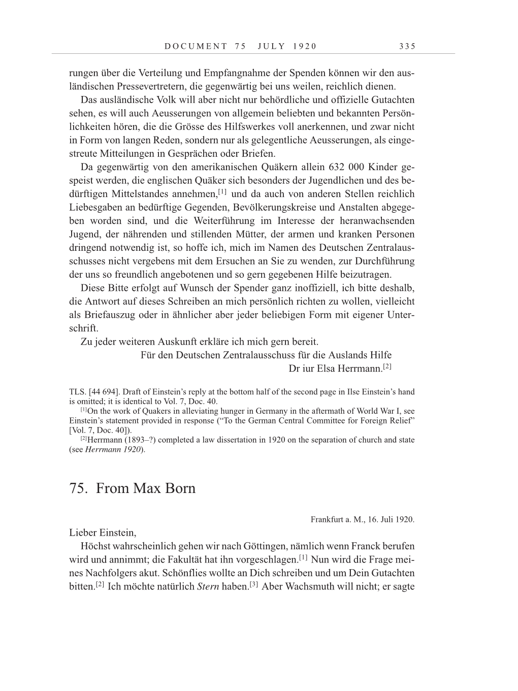 Volume 10: The Berlin Years: Correspondence May-December 1920 / Supplementary Correspondence 1909-1920 page 335