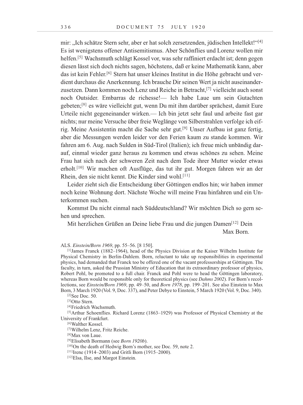 Volume 10: The Berlin Years: Correspondence May-December 1920 / Supplementary Correspondence 1909-1920 page 336